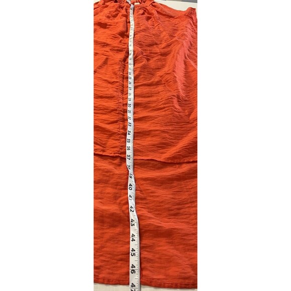 H&M Conscious Collection Dress Halter Hi-Low Hem A-Line Orange Glitter Size 8 - Picture 10 of 13